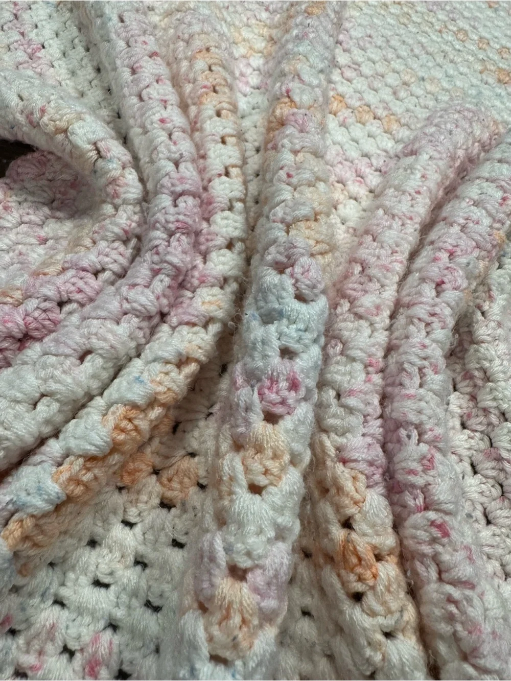 Newborn Baby Heirloom Blanket Crocheted 34x34
